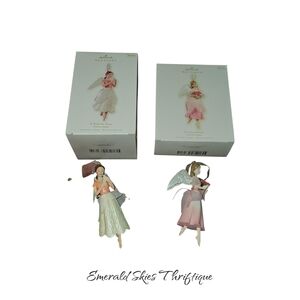 Hallmark Keepsake Holiday Angel Ornaments, Lot Of 2.